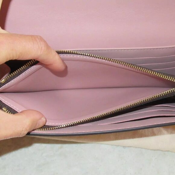 2019 Louis Vuitton FRANCE Damier Pink Croisette Pink Tassel Emilie Sarah Wallet - Picture 13 of 16